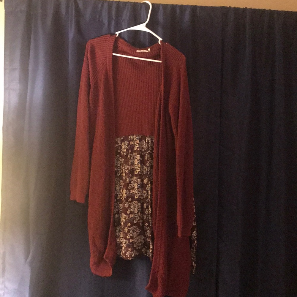 Crimson cardigan
